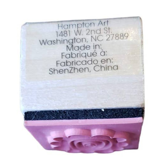 Love Flower Valentines Studio G Pink Light Wood Mounted Rubber Stamp Hampton Art - Picture 6 of 8